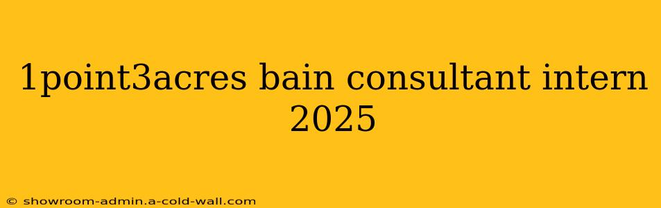 1point3acres bain consultant intern 2025