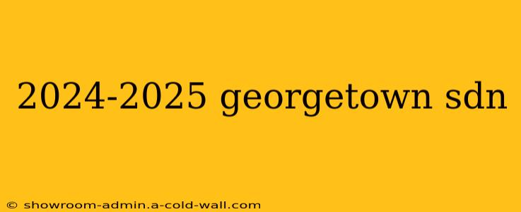 2024-2025 georgetown sdn