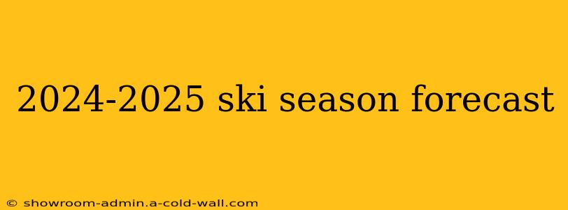 2024-2025 ski season forecast