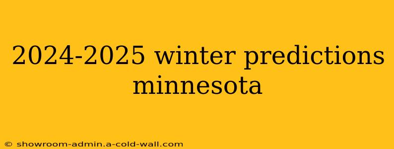 2024-2025 winter predictions minnesota