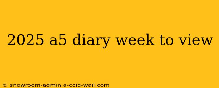 2025 a5 diary week to view