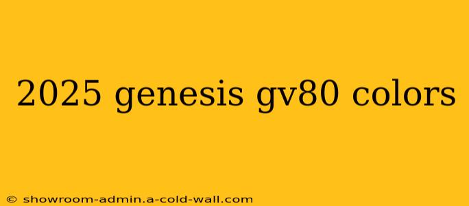 2025 genesis gv80 colors