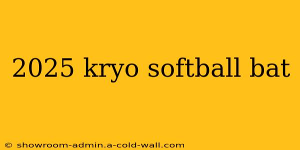 2025 kryo softball bat