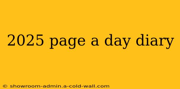 2025 page a day diary