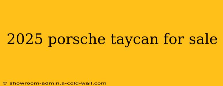 2025 porsche taycan for sale