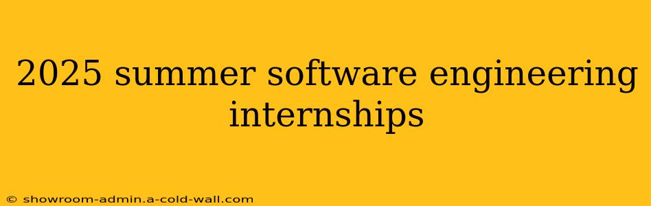 2025 summer software engineering internships