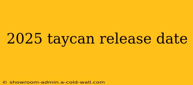 2025 taycan release date