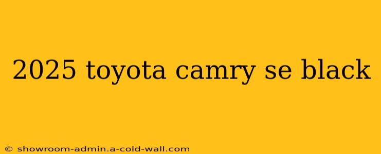 2025 toyota camry se black