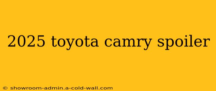 2025 toyota camry spoiler