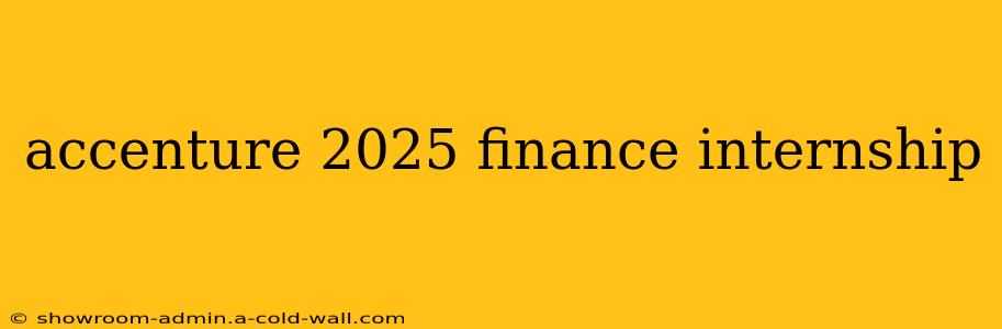 accenture 2025 finance internship