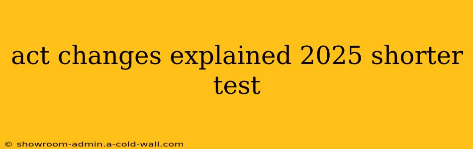 act changes explained 2025 shorter test