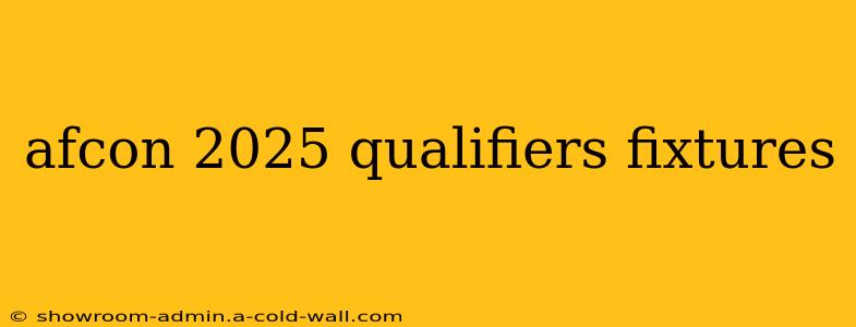 afcon 2025 qualifiers fixtures