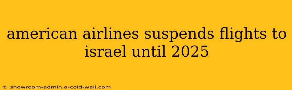 american airlines suspends flights to israel until 2025