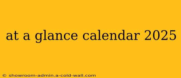 at a glance calendar 2025