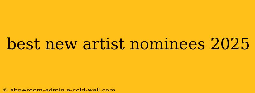 best new artist nominees 2025