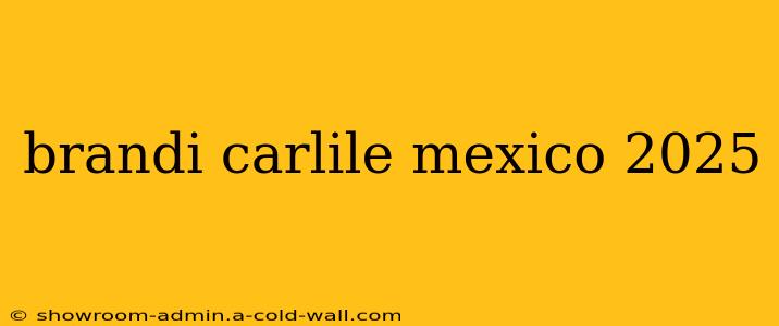 brandi carlile mexico 2025