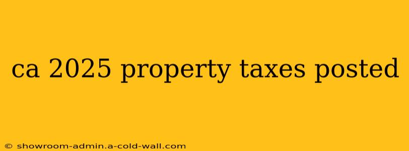 ca 2025 property taxes posted