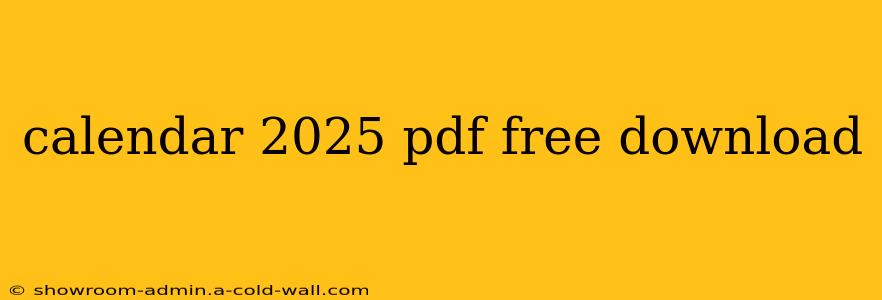 calendar 2025 pdf free download