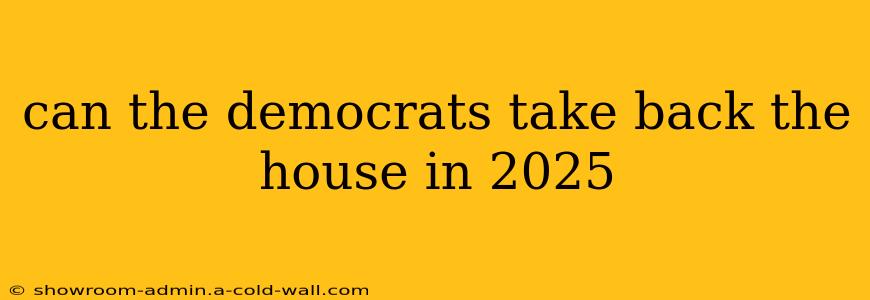 can the democrats take back the house in 2025