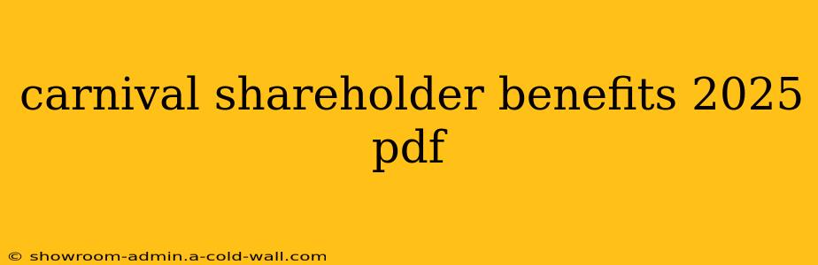 carnival shareholder benefits 2025 pdf