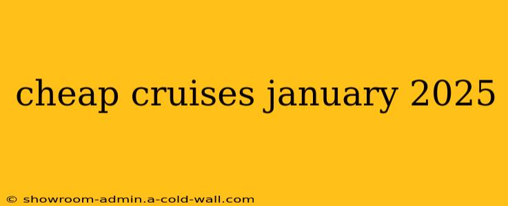 cheap cruises january 2025