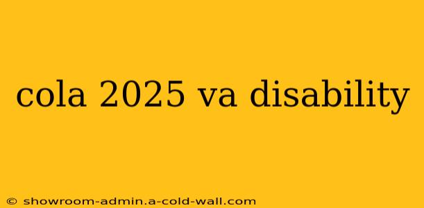 cola 2025 va disability