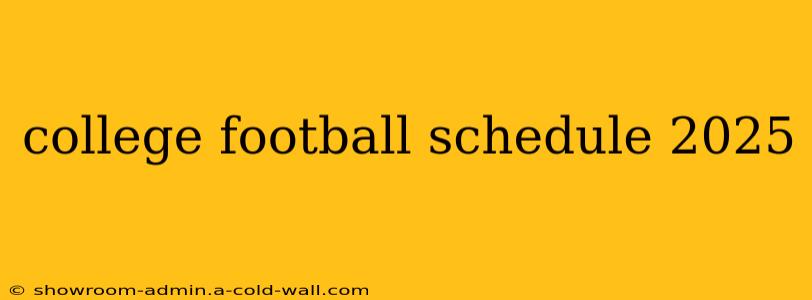 college football schedule 2025