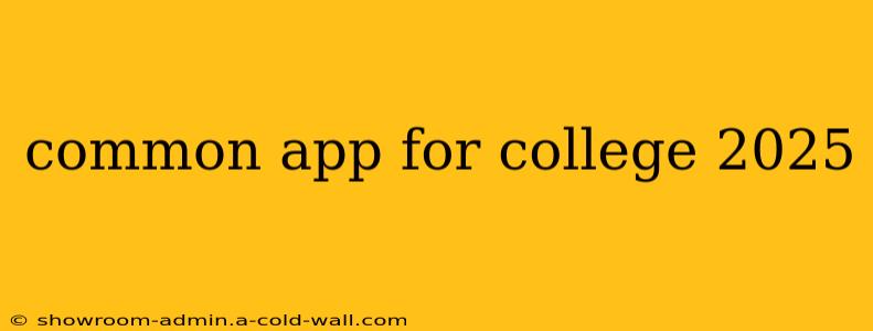 common app for college 2025