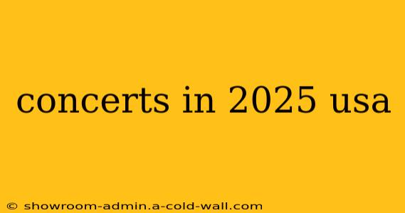 concerts in 2025 usa