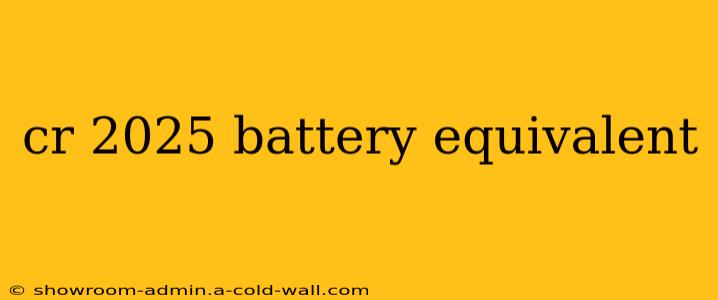 cr 2025 battery equivalent