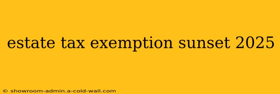 estate tax exemption sunset 2025