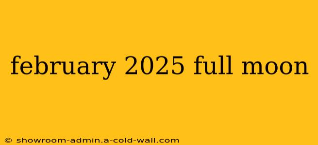 february 2025 full moon