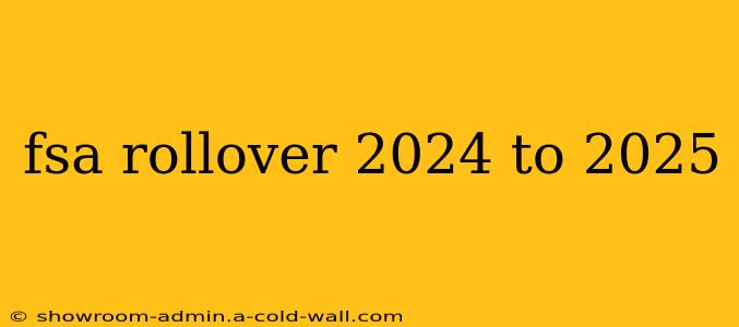 fsa rollover 2024 to 2025