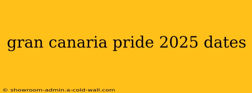 gran canaria pride 2025 dates