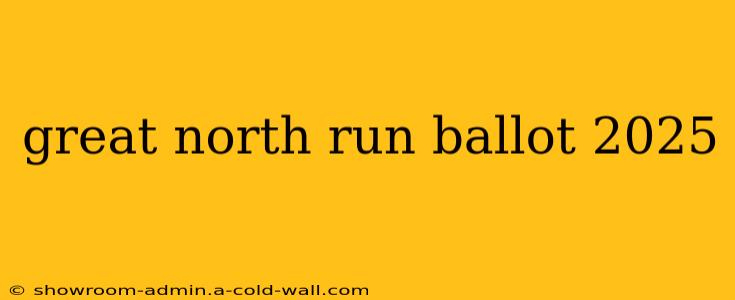 great north run ballot 2025