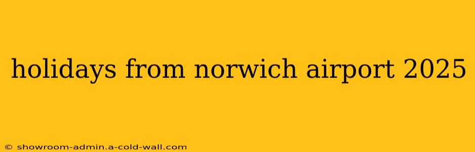 holidays from norwich airport 2025