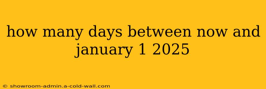 how many days between now and january 1 2025