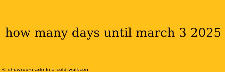 how many days until march 3 2025