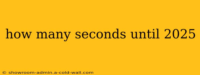 how many seconds until 2025