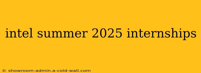 intel summer 2025 internships