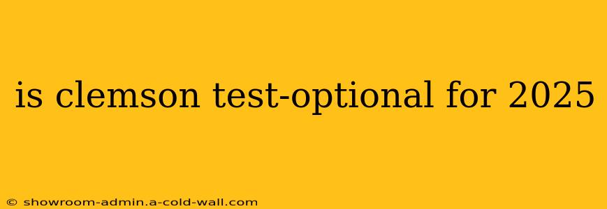 is clemson test-optional for 2025