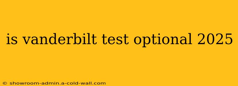 is vanderbilt test optional 2025