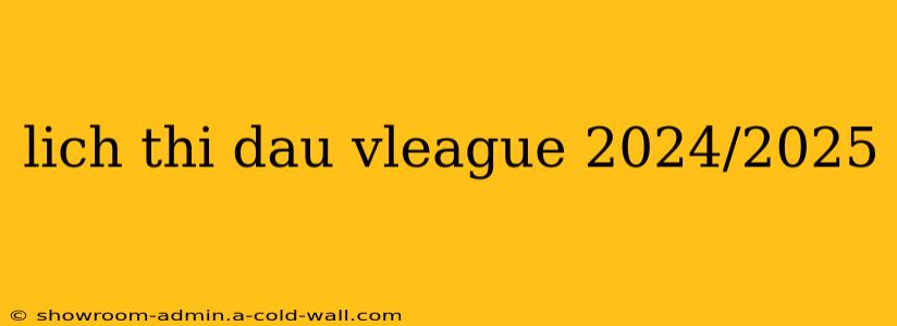 lich thi dau vleague 2024/2025