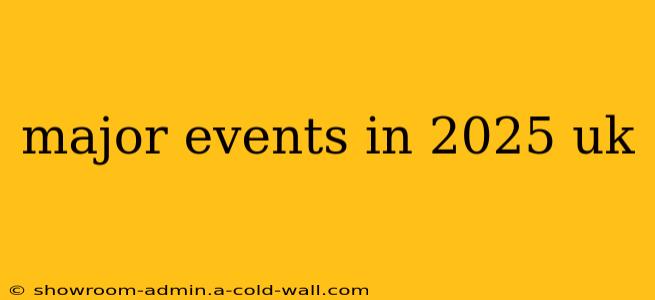 major events in 2025 uk