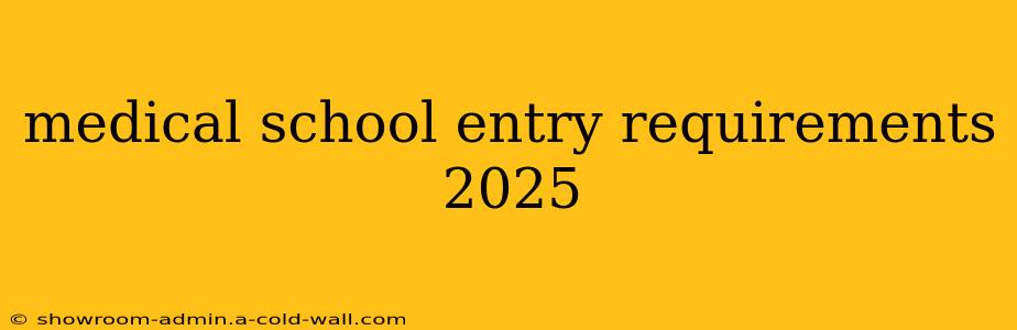 medical school entry requirements 2025