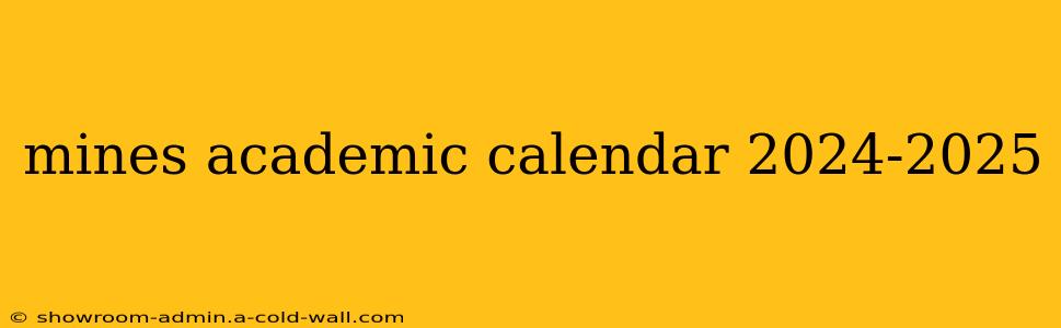 mines academic calendar 2024-2025