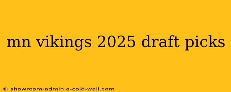 mn vikings 2025 draft picks