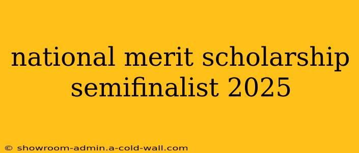 national merit scholarship semifinalist 2025