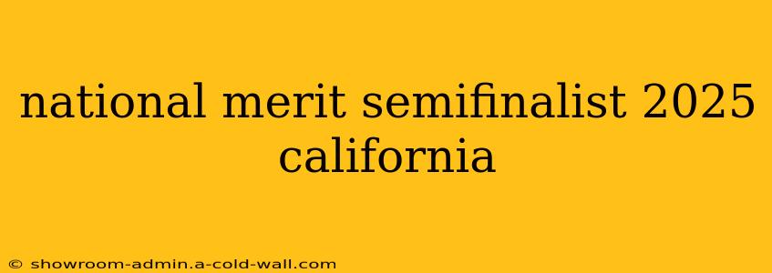 national merit semifinalist 2025 california