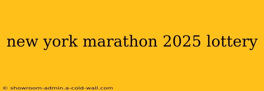 new york marathon 2025 lottery